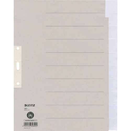 Accessoires Bureau Leitz LEITZ Intercalaires en papier naturel, blanc, A4 extra-large ()