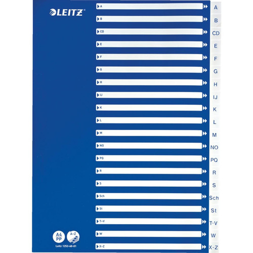 Leitz - LEITZ Intercalaires en plastique, A-Z, A4, 21 touches, PP () Leitz  - Leitz
