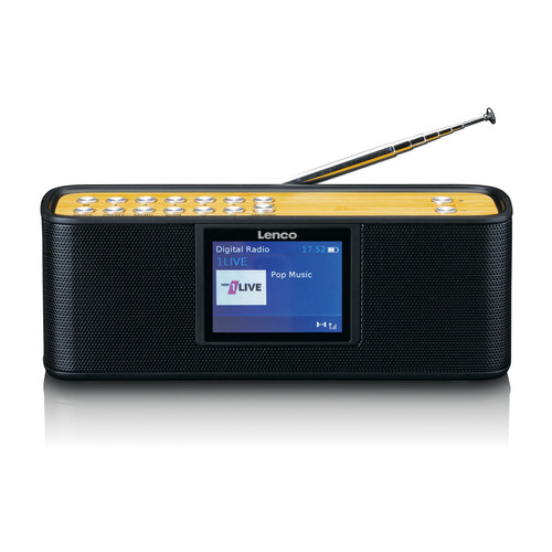 Lenco - Radio DAB+ avec Bluetooth® 5.0 PDR-045BK Bambou-Noir Lenco - Lenco