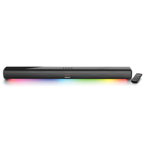 Lenco - 85cm Bluetooth® Soundbar avec HDMI (ARC) et éclairage LED SB-042LEDBK Noir - Bonnes affaires : Son