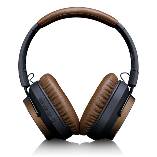 Lenco - Casque Bluetooth® avec réduction active du bruit HPB-730BN Marron-Noir Lenco  - Casque Bluetooth Casque