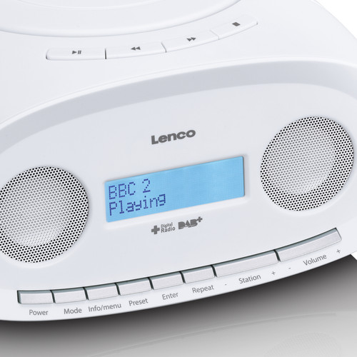 Radio DAB+ boombox FM avec CD, MP3, USB SCD-69WH Blanc