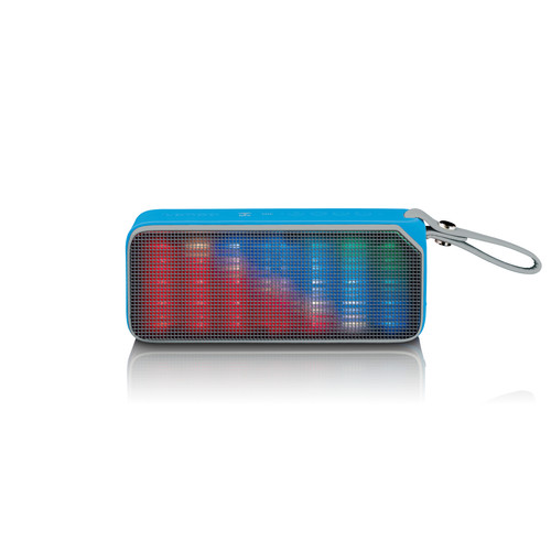 Lenco - Enceinte Bluetooth® étanche aux projections d'eau avec effets lumineux BT-191BU Bleu Lenco  - Bonnes affaires Lenco