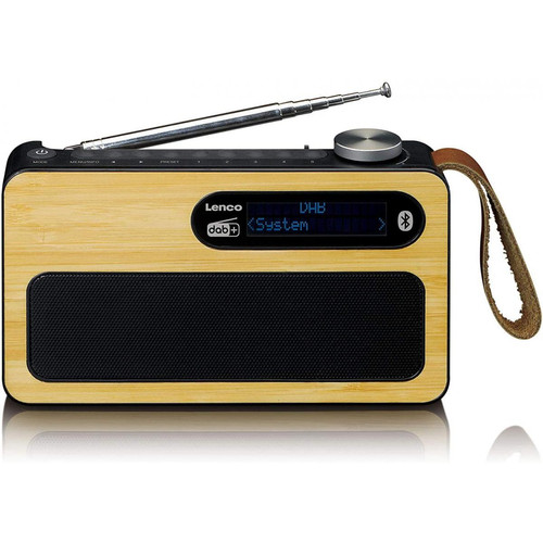 Radio Lenco radio Portable DAB+ FM Bluetooth avec Batterie intégrée 2000 mAh 3W marron noir