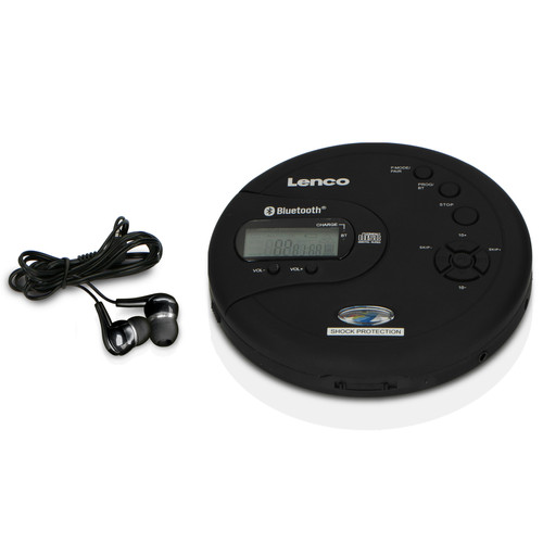 Lenco Lecteur CD/MP3 Bluetooth® portable avec protection antichoc CD-300BK Noir