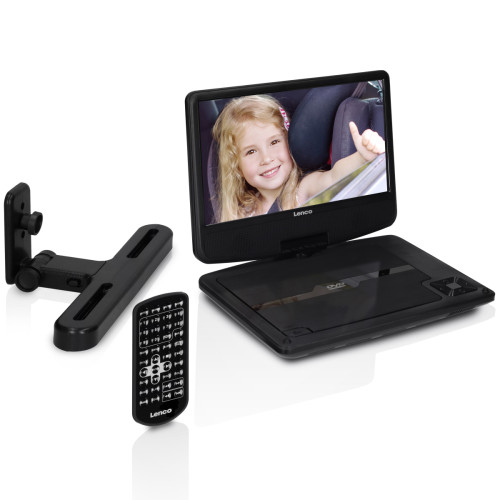 Lenco - Lecteur DVD portable de 9 pouces avec connexion USB et dispositif de suspension DVP-901BK Noir - Bonnes affaires Lecteur DVD - Enregistreurs DVD- Blu-ray