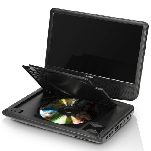 Lecteur DVD Lecteur DVD portable de 9 pouces avec connexion USB et dispositif de suspension DVP-901BK Noir