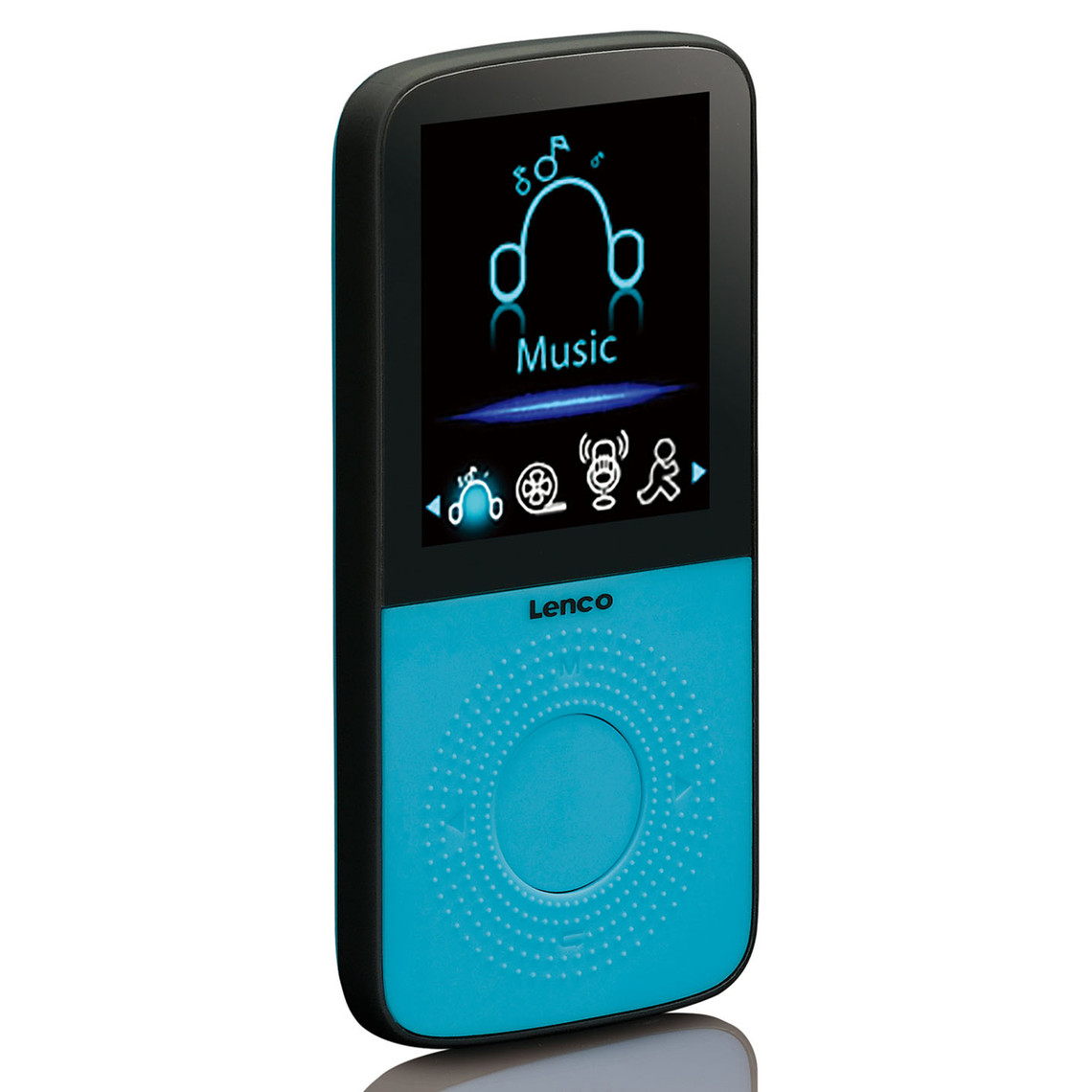 Lecteur MP3 / MP4 Lenco Lecteur MP3 de sport avec podomètre, oreillettes de sport et brassard de sport PODO-153BU Bleu-Noir