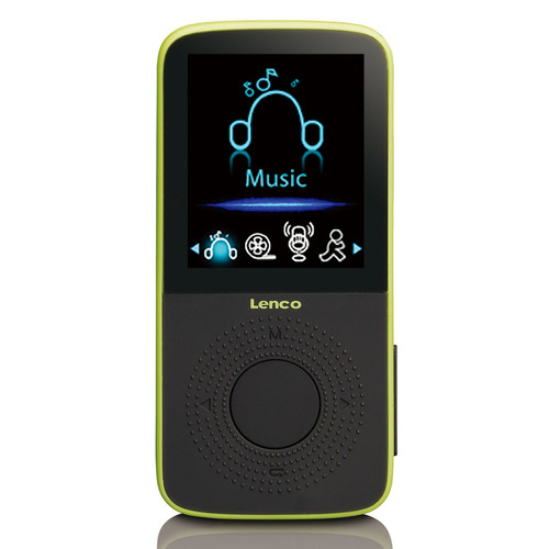 Lenco - Lecteur MP3 de sport avec podomètre, oreillettes de sport et brassard de sport PODO-153LM Noir-Verde - Lecteur MP3 / MP4 Sans bluetooth