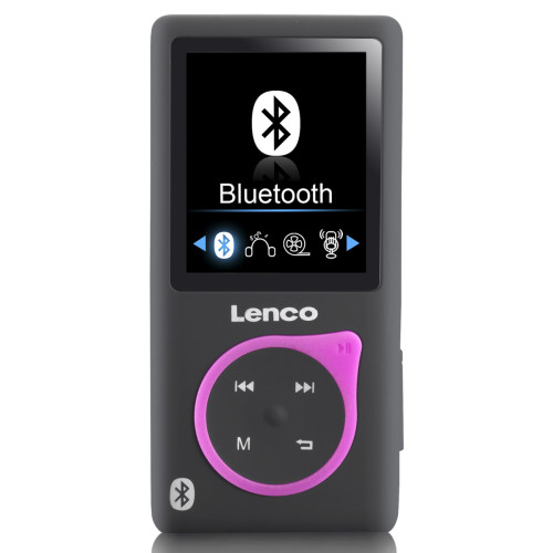 Lenco - Lecteur MP3/MP4 avec Bluetooth® et carte micro SD de 8 Go XEMIO-768 Pink Noir-Rose Lenco  - MP3