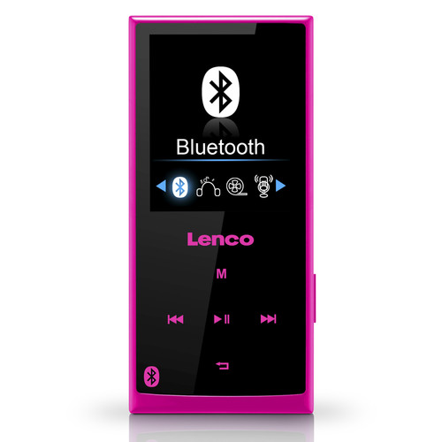 Lenco Lecteur MP3/MP4 avec Bluetooth® et mémoire de 8 Go Xemio-760 BT Pink Noir-Rose