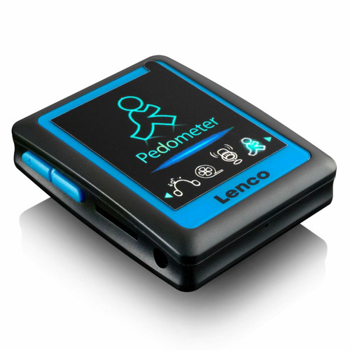 Lecteur MP3 / MP4 Lecteur MP3/MP4 avec podomètre et mémoire de 4 Go PODO-152 Blue Noir-Bleu