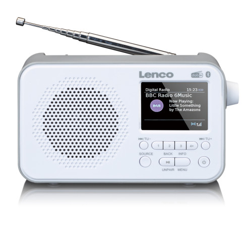 Radio Lenco Radio DAB+/FM avec Bluetooth® PDR-036WH Blanc-Gris