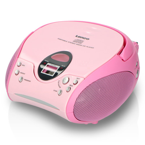 Radio Lenco Radio portable avec lecteur CD SCD-24 Pink Rose