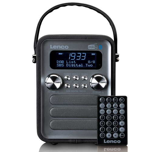 Lenco - Radio portable DAB+/ FM avec Bluetooth® PDR-051BKSI Noir-Anthracite Lenco  - Enceinte et radio