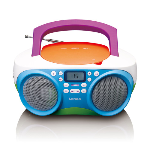 Lenco - Radio portable FM avec Lecteur CD/USB SCD-41 Multicolore - Bonnes affaires : Son