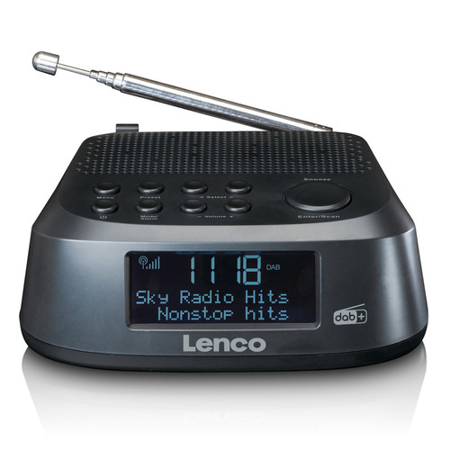 Lenco - Radio-réveil avec DAB+ et FM CR-605BK Noir - Radio Reveil CD Réveil