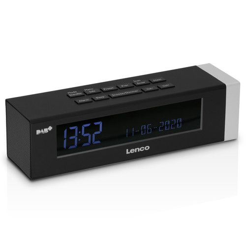 Lenco Radio-réveil stéréo DAB+/FM avec connexion USB et entrée AUX CR-630BK Noir