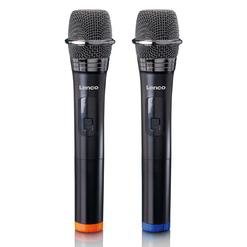 Lenco - Set de 2 microphones sans fil MCW-020BK Noir Lenco  - Marchand Zoomici