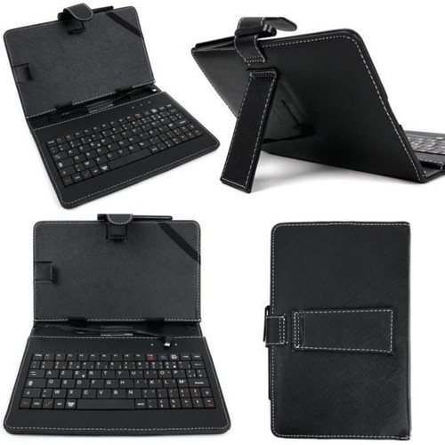 Duragadget - CON® Étui en cuir pour tablette clavier 7 pouces étui noir avec clavier pour Tab 2 A7-10, Tab 2 A7-30 et Tab 2 A8 Duragadget  - Duragadget