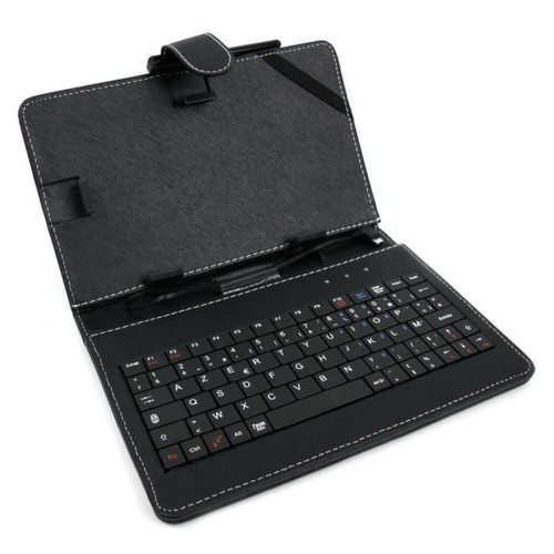 Duragadget CON® Étui en cuir pour tablette clavier 7 pouces étui noir avec clavier pour Tab 2 A7-10, Tab 2 A7-30 et Tab 2 A8