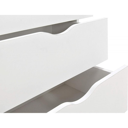 Leomark Commode blanche avec les tiroirs ROMA - Cheval