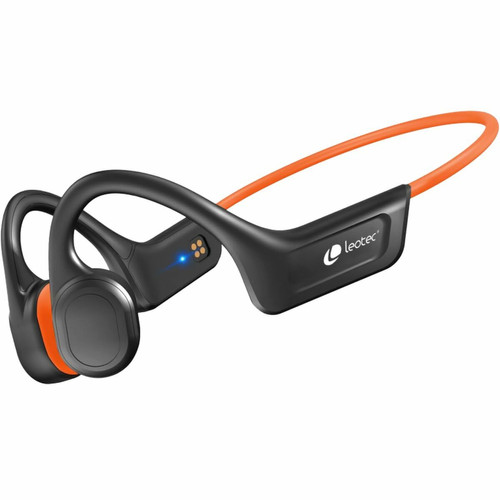 LEOTEC - Casques avec Microphone LEOTEC OSEA  Orange LEOTEC  - Casque Micro Sport