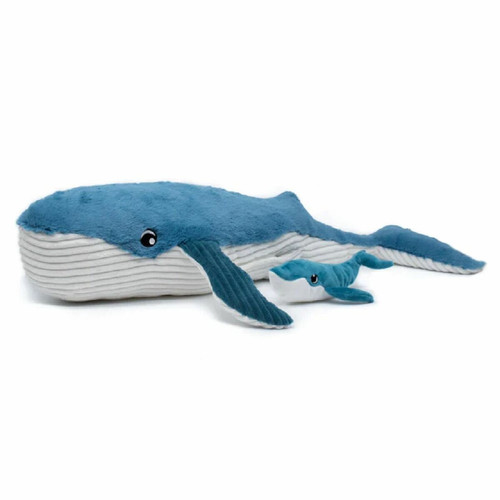 Les Deglingos - Peluche géante baleine et son bébé bleue Gravillou Les Ptipotos - Les Déglingos Les Deglingos  - Peluche baleine