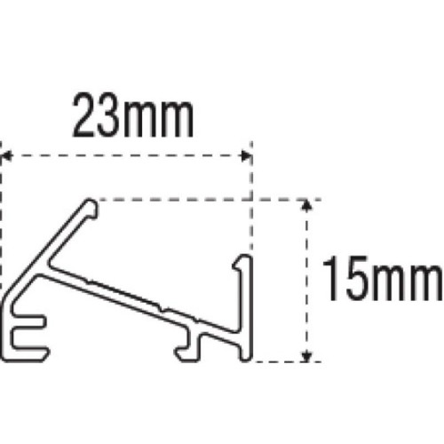 Profilé de finition pour carrelage Profil aluminium MEC-3 incliné et en applique 3 mètres