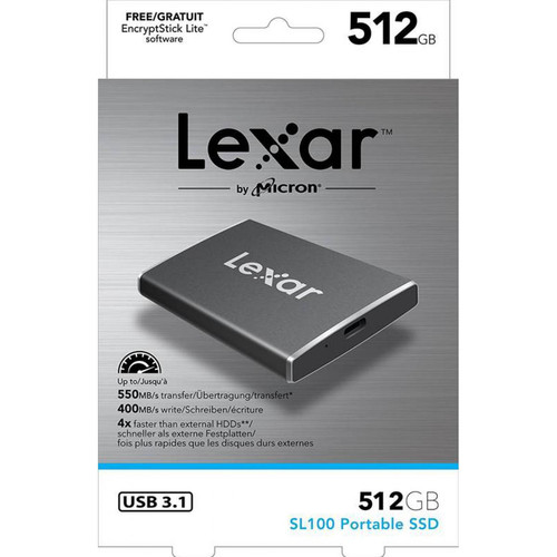 Lexar - LEXAR Disque dur SSD 2.5'' USB3.0 512Go SSD SL100 - Lexar