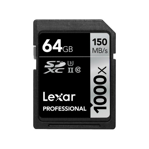 Lexar - LEXAR Carte SDXC 64 Go 1000X Professional 150 Mo/s Classe 10 UHS-II U3 - Lexar