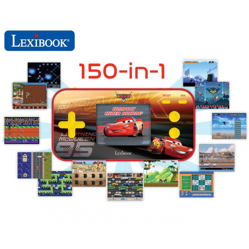 lexibook - Console portable Compact Cyber Arcade® Disney Cars - écran 2.5'' 150 jeux dont 10 Cars - Console retrogaming