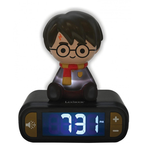 lexibook - Réveil digital avec veilleuse lumineuse Harry Potter en 3D et effets sonores - Radio, lecteur CD/MP3 enfant
