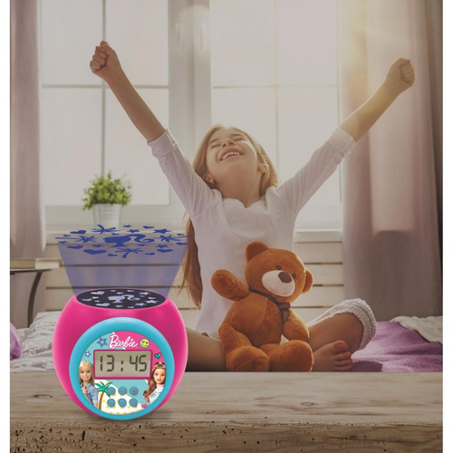Radio, lecteur CD/MP3 enfant Réveil Projecteur Barbie avec Minuteur
