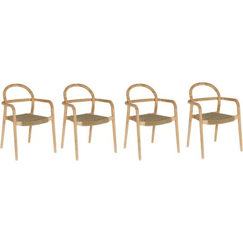 LF SALON - Chaise 4 chaises sheryl corde beige LF SALON  - Marchand La boutique du net