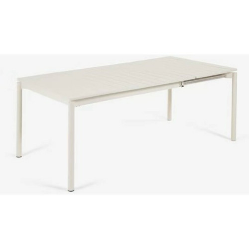 Ensembles tables et chaises LF SALON Table extérieure Table extensible Zaltana 140-200cm blanc