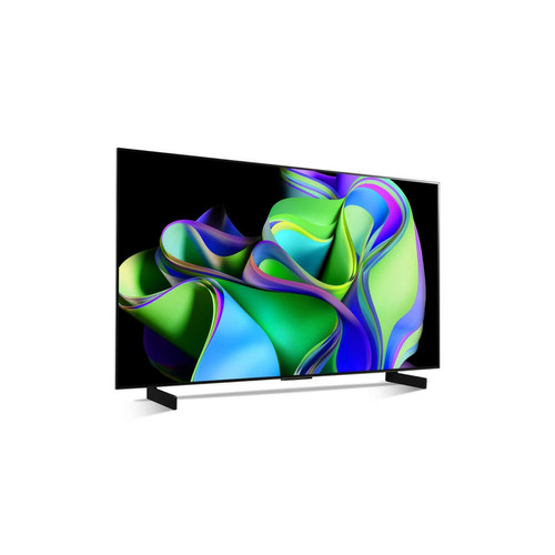 TV 44'' à 49'' LG TV OLED 4K 48" 121 cm - OLED48C3 2023 + Montage TV Mural mouvement intégral - Noir