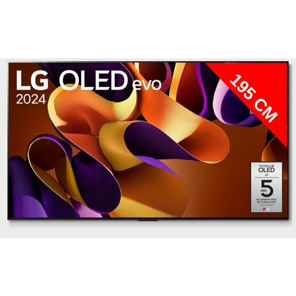 LG TV OLED 4K 195 cm OLED77G4 evo 2024  Argent