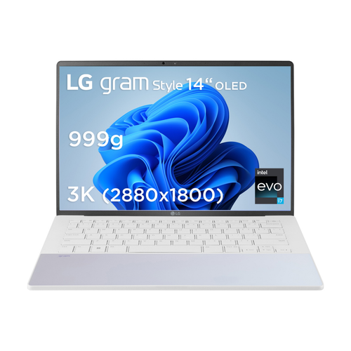 LG - PC portable LG gram Style OLED 14Z90RS AA77 i7 16 1 14" Intel Core i7 1360P 16 Go RAM 1024 Go SSD Blanc Irisé LG  - LG