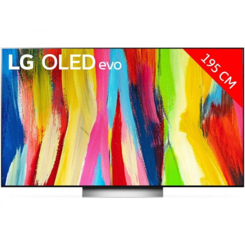 TV 66'' et plus LG TV OLED 4K 195 cm OLED77C25 2022