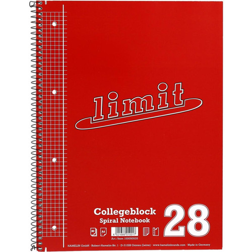 Limit - Collegeblock limit, A4, quadrillé, 80 pages () Limit  - Bonnes affaires Limit