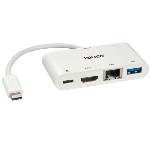 Lindy - Lindy 43239 adaptateur graphique USB Blanc Lindy  - Hub USB et Lecteur de cartes
