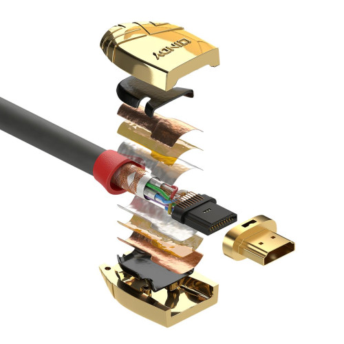 Lindy - Gold Line HDMI 4K (10 m) - Electricité