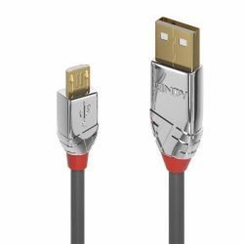Lindy - Lindy 36651 câble USB 1 m USB A Micro-USB B Gris (1m USB 2 MicroB Cromo) Lindy  - Câble et Connectique