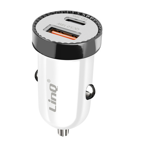 Linq - LinQ Chargeur Allume-Cigare Voiture 38 W Power Delivery + USB Quick Charge Blanc Linq  - Connectique et chargeur pour tablette