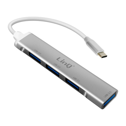 Linq - Adaptateur Hub USB-C vers 4x Ports USB Transmission Ultra Rapide Compact LinQ Linq  - Câble antenne Linq