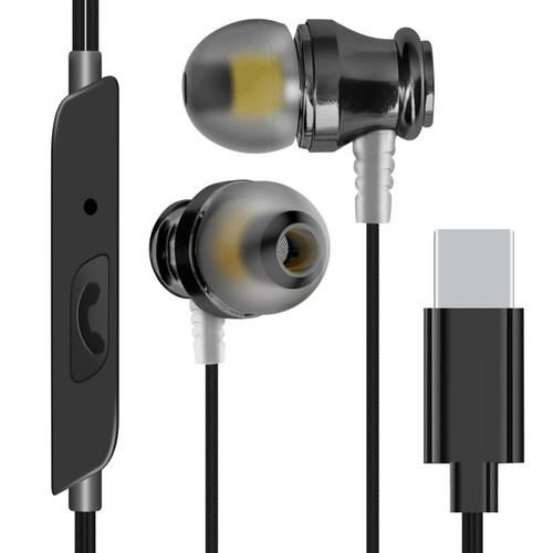 Linq - Écouteurs Filaires USB C Intra-auriculaires Microphone et Boutons LinQ Noir Linq - Linq