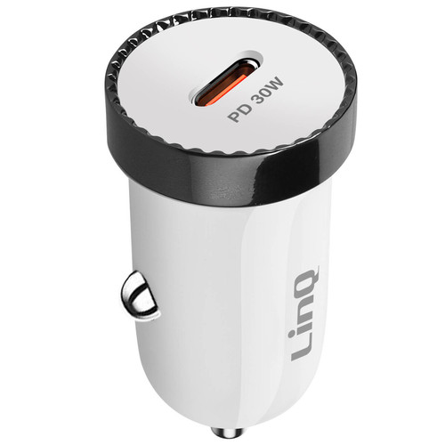 Linq - Chargeur Allume cigare Voiture USB C 30W Power Delivery Compact LinQ Blanc Linq  - Chargeur allume cigare tablette
