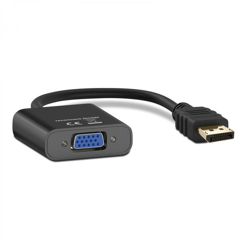 Linq - Câble / Adaptateur Vidéo DisplayPort Mâle vers VGA Femelle Full HD LinQ – Noir Linq  - Câble et Connectique Linq