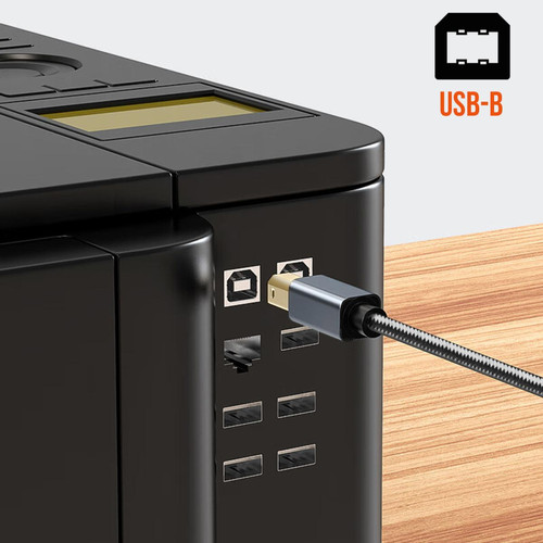 Linq Câble imprimante 1,5m Nylon USB B LinQ